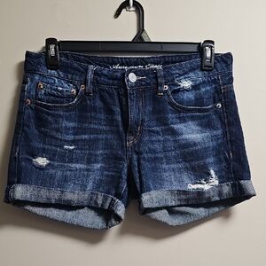 American Eagle  Women's Blue Denim Shorts Size 4‎